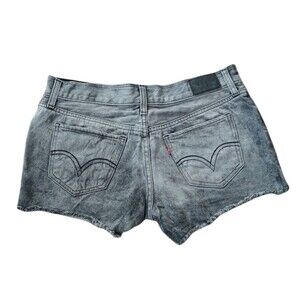 Levi's Gray Jean Distressed Shorts